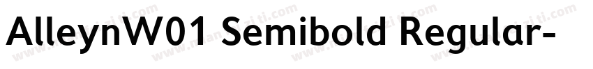 AlleynW01 Semibold Regular字体转换